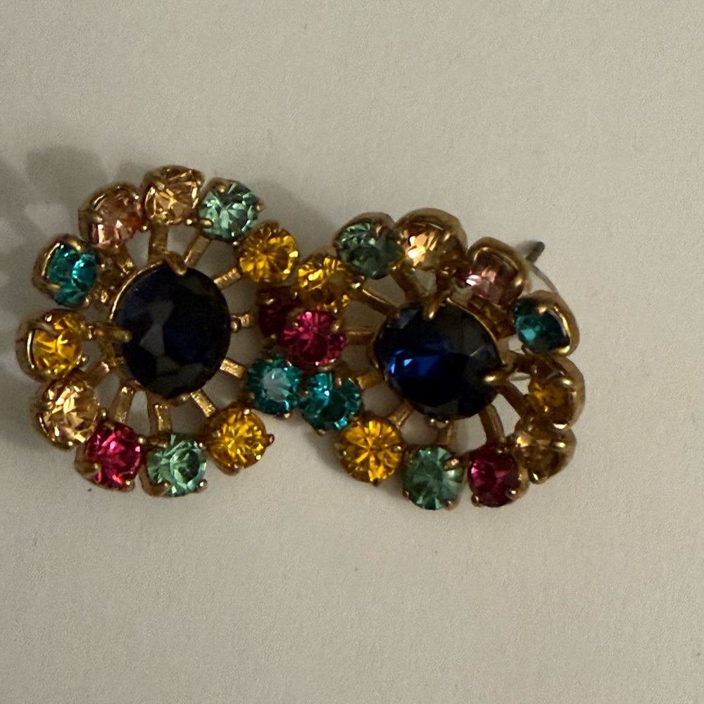 Multicolor Crystal Stud Earrings